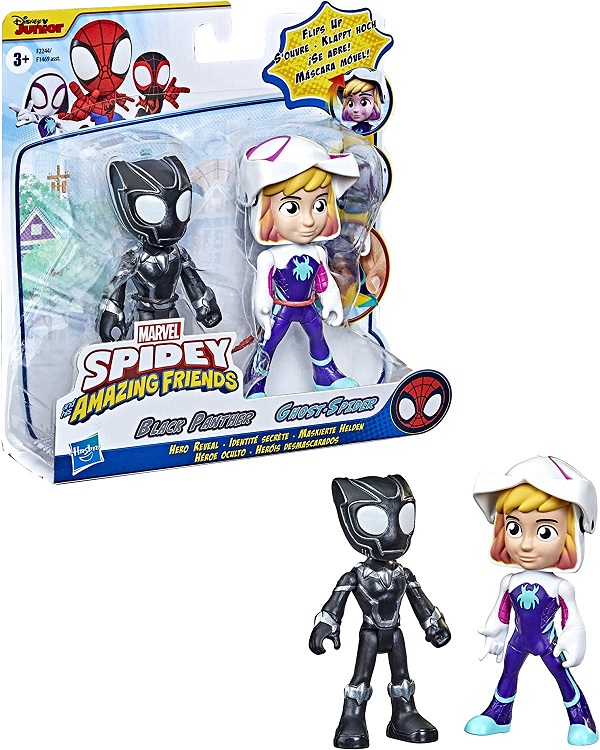 Spidey Hero Ghost-Spider e Black Panther Amazing Friends