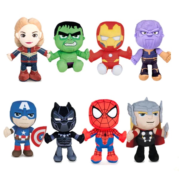 Peluche Marvel Avengers 30cm Assortito Marvel Universe. Assortimento Capitan America / Thor / Spider-Man / Iron Man / Hulk