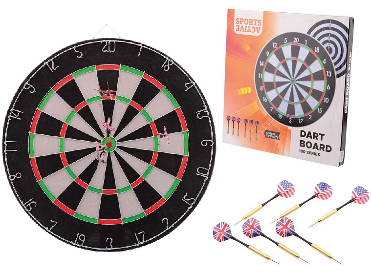 Sport Active – Gioco delle Freccette diametro 45 cm con 6 Freccette professionali