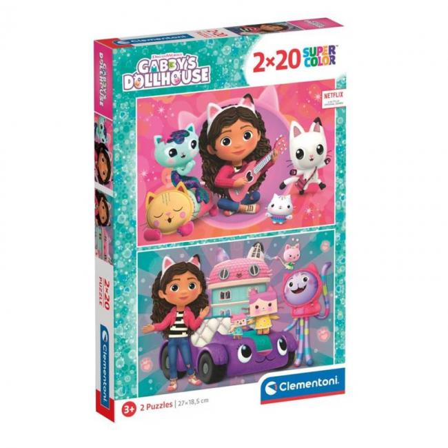 Super Color Puzzle Gabby’s Dollhouse 2×20 pcs