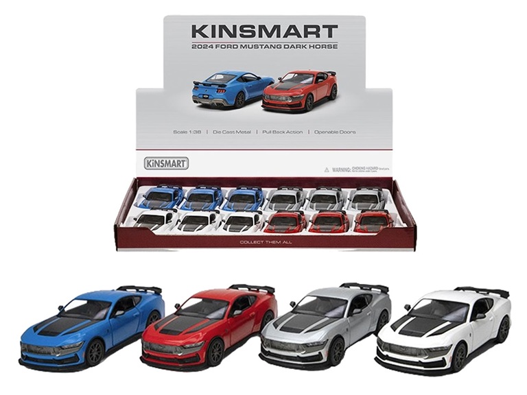 Ford mustang dark horse 18001 Retrocarica e Porte Apribili 12 cm