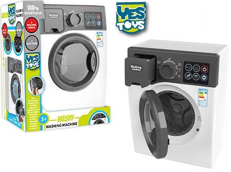Yes Toys – Lavatrice Washy con cestello girevole luci e suoni 6 Funzioni integrate