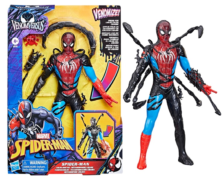 Hasbro – Marvel Spider-Man Versus Venom Metamorfosi Liquida con Accessori intercambiabili