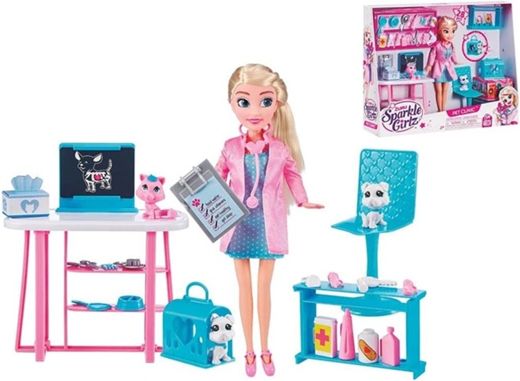 Sparkle Girlz Bambola Con Clinica Veterinaria
