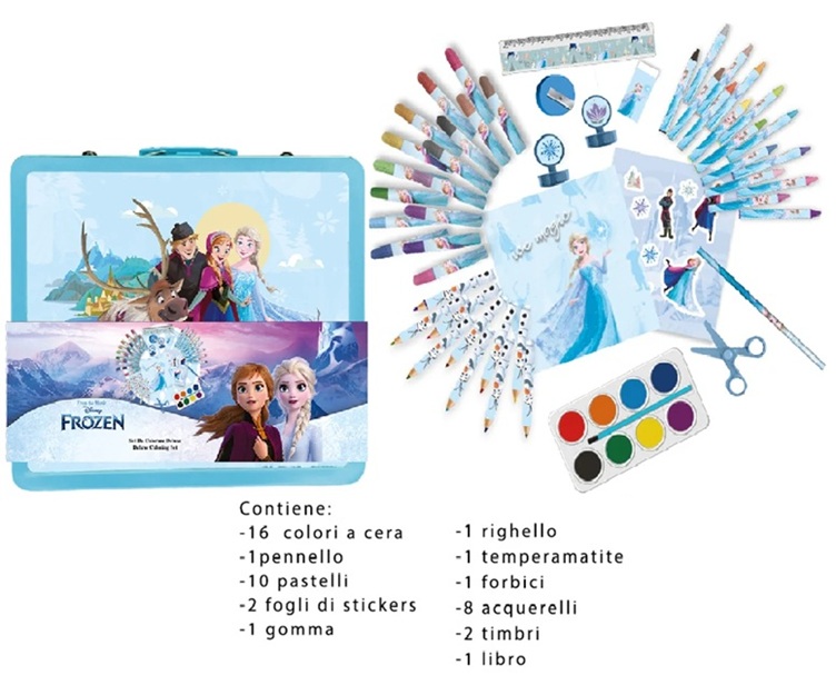 Valigetta in Latta da 44 pezzi serie Disney Frozen