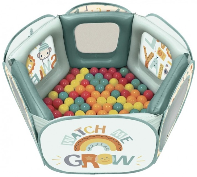 Fisher Price-Pack Box Gonfiabile con  di 50 Palline 6 Colori Diversi con diametro 5,5 cm