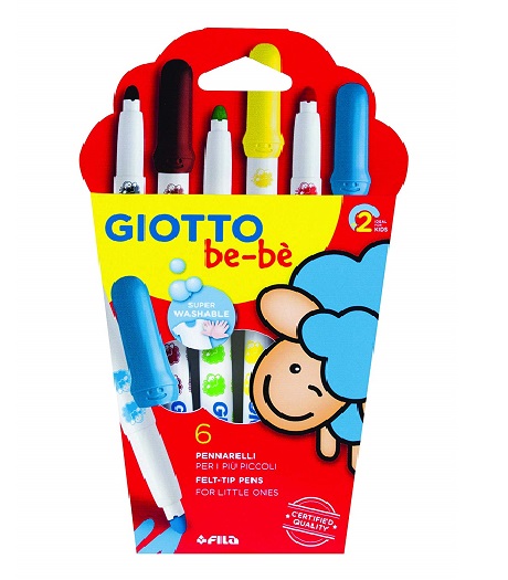 Giotto Bebè – Superpennarelli Astuccio 6 Colori Superlavabili