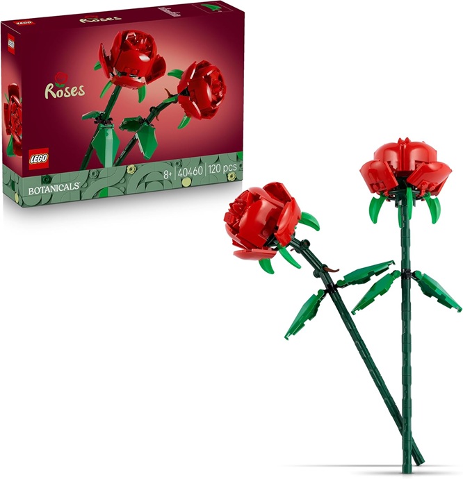 LEGO Botanicals Rose – Set da Costruire di Fiori Finti da 8 Anni – 40460