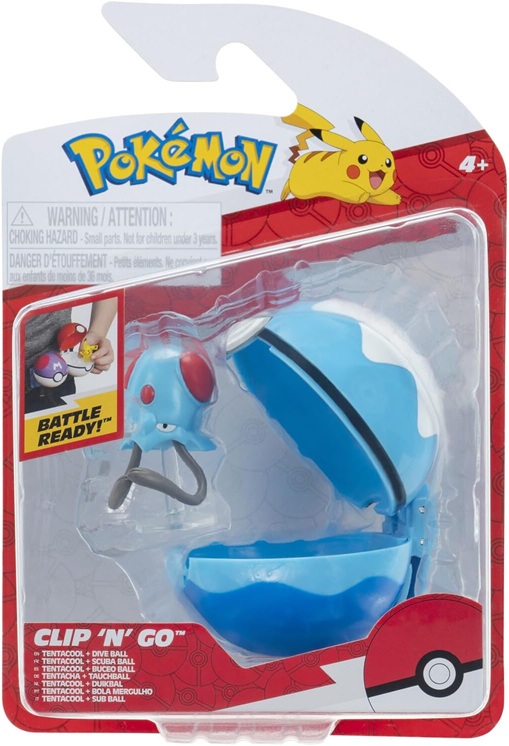 Pokemon Clip ‘N’ Go Tentacool con la Sub Ball.