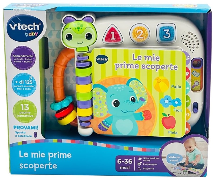 VTech Le Mie Prime Scoperte, Libro Interattivo e Sensoriale per Bambini