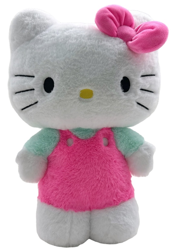 Hello Kitty Peluche 40 cm Fluffy colore Rosa Verde