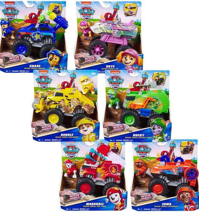 Spin Master Paw Patrol Rescue Wheels modelli ass. vendita singola.
