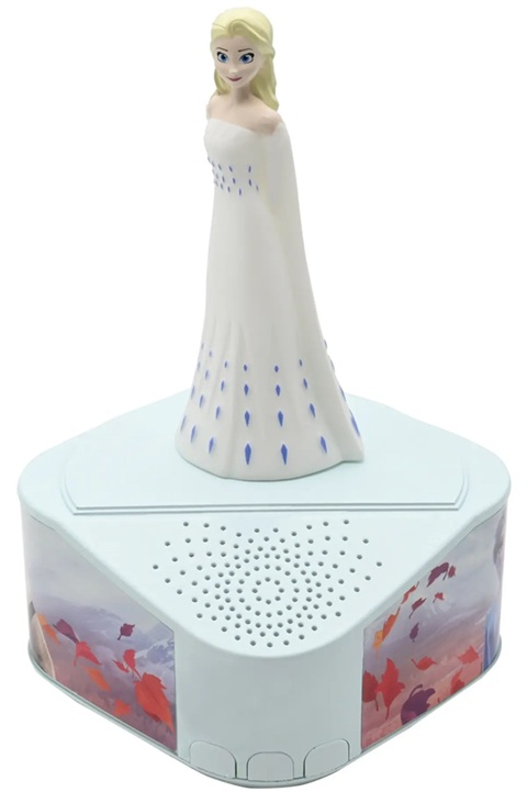 Lexibook, Frozen, Altoparlante con statuetta luminosa, Bluetooth 5.0, porta USB/USB Tipo C, bianco/blu.