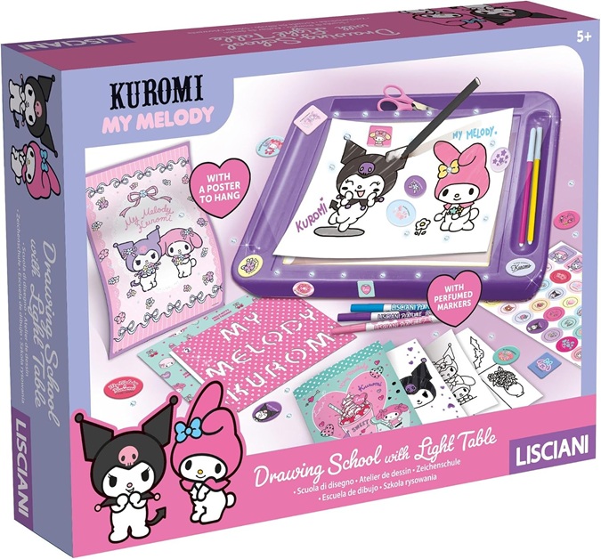 Lisciani Giochi – Kuromi & my melody drawing school with light table