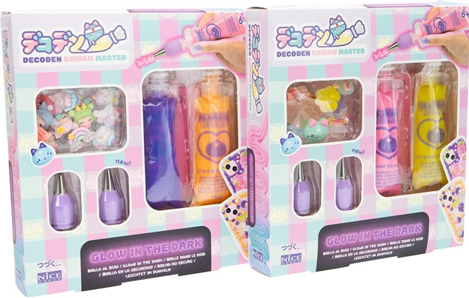 MOMOMI Decoden – Glow in The Dark – Set per Decorare con Creme Sintetiche Che Si Illuminano al Buio