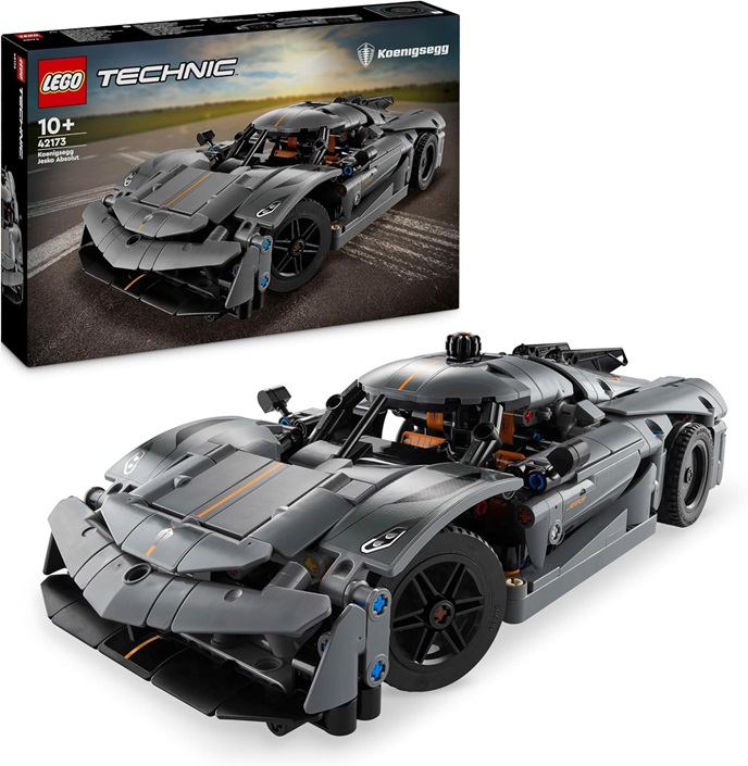 LEGO Technic Hypercar Koenigsegg Jesko Absolut Grigia, Modellino per Bambini da 10 Anni  42173