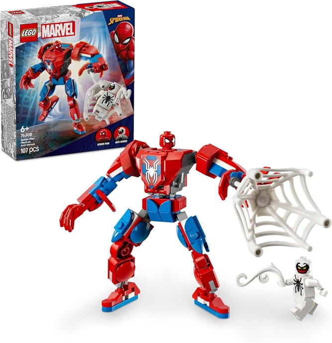 Lego Marvel Super Heroes 76308 Armatura Mech Spiderman vs. Antivenom