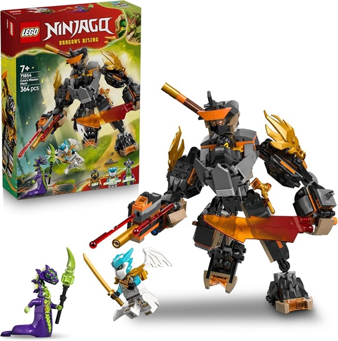 LEGO Ninjago (71854). Mech della missione di Cole e drago Zane