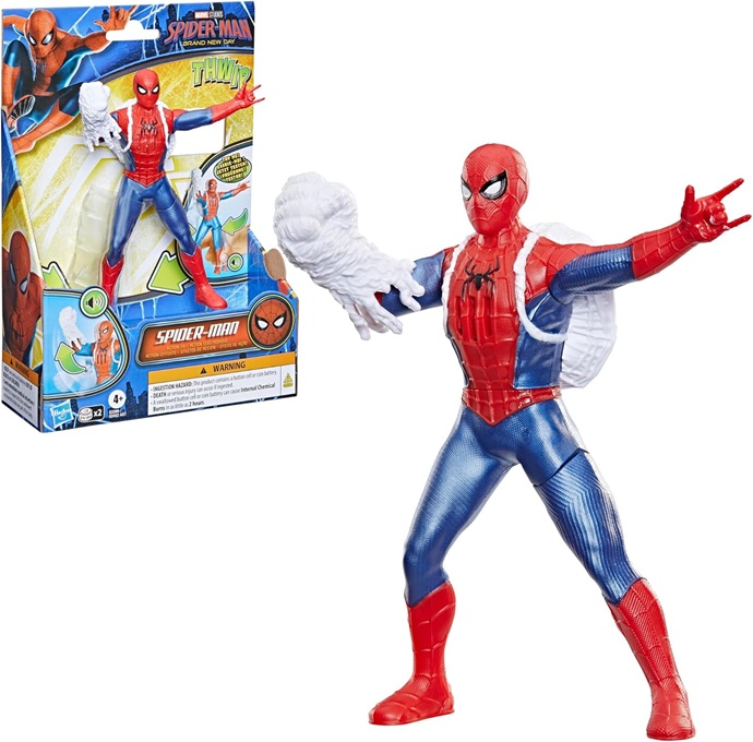 Marvel Studios Spider-Man: Brand New Day, Action Figure Elettronica da 15 cm con Effetti Sonori, Giocattolo di Supereroe per Bambini dai 4 anni in su