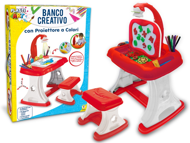 PLASTIART – BANCO SCUOLA CON PROIETTORE E ACCESSORI