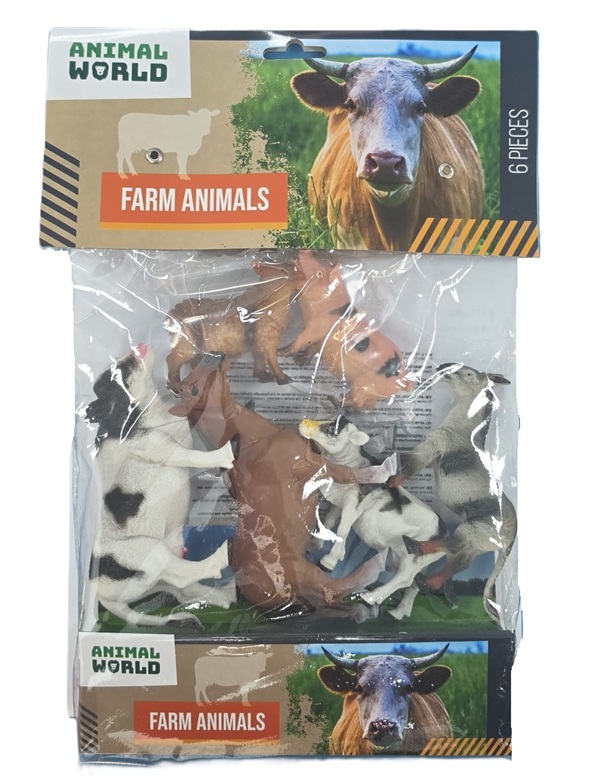 Busta  Animali Fattoria 6 Pz.