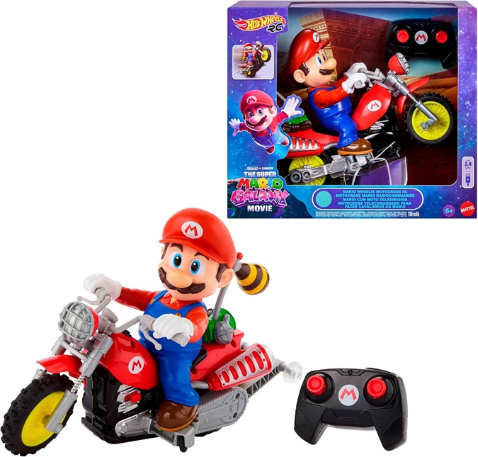 Hot Wheels Mario Motocross RC impennata, Moto radiocomandata
