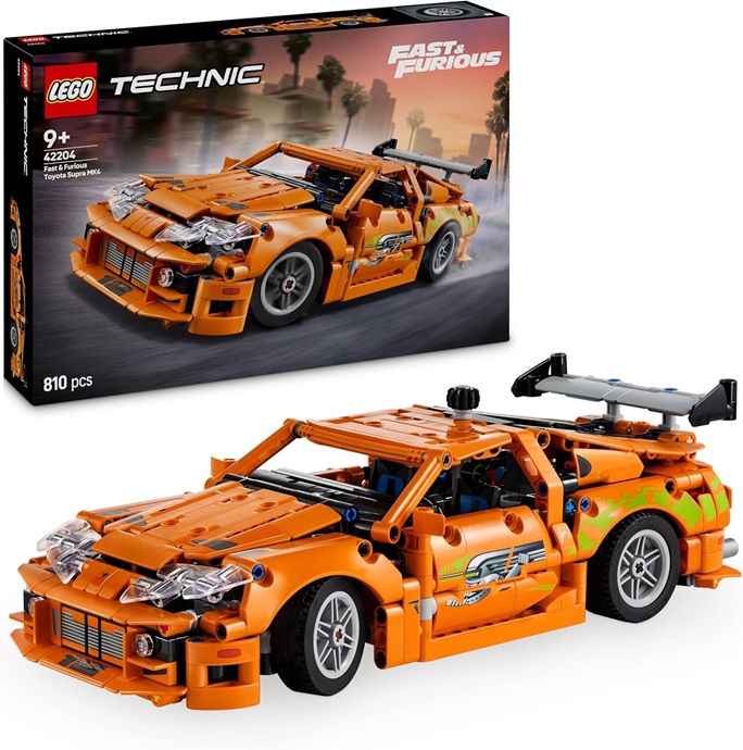 LEGO Technic Fast and Furious Toyota Supra MK4 – Macchina Giocattolo con Motore 6 Cilindri e Portiere Apribili – Modello di Auto per Bambini da 9 Anni o per Adulti Fan dei Sport Automobilistici 42204