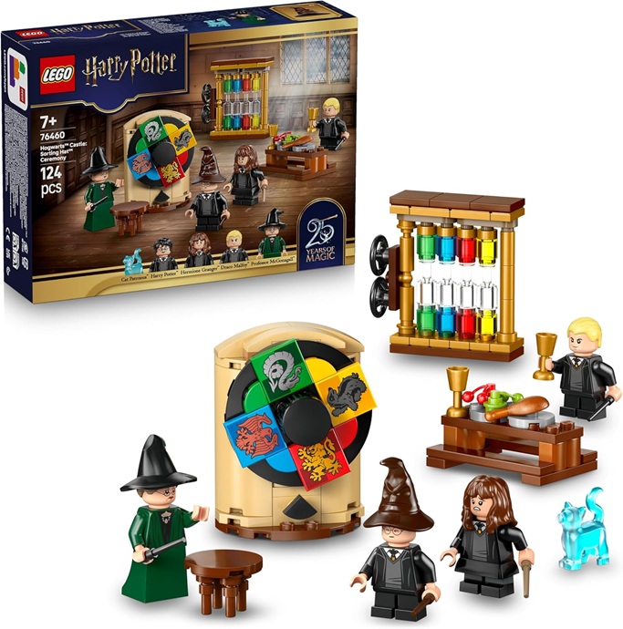 LEGO Harry Potter Castello di Hogwarts: Cerimonia del Cappello Parlante Giocattolo – Minifigure da Collezione Patronus oltre a Hermione e Draco Malfoy – Regalo per Bambine e Bambini da 7 Anni – 76460