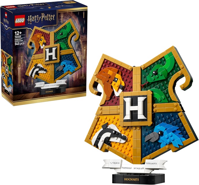 LEGO Harry Potter Stemma della Casa di Hogwarts – Giocattolo Wall Art 3D con Animali – Decorazione per Cameretta – Idea Regalo di Compleanno per Bambine, Bambini e Adolescenti da 12 anni in su – 76462