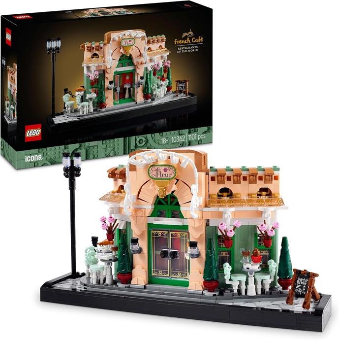 LEGO Icons Café Francese – Kit Modellismo Fai da Te per Adulti da Collezione – Casa in Miniatura Progettata come Decorazione per Salotto, Casa o Ufficio – Idea Regalo Creativa per Donna o Uomo – 10362