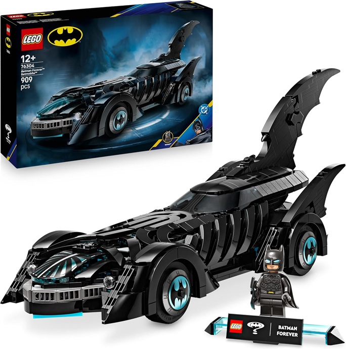 LEGO DC Batmobile Batman Forever – Macchina Giocattolo del Supereroe con Minifigure – Auto con Abitacolo Apribile e Interni Dettagliati – Regalo per Bambini da 12 Anni, Adolescenti e Fan Adulti 76304