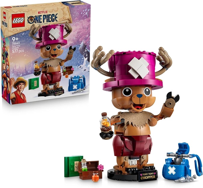 LEGO ONE PIECE TonyTony Chopper – Action Figure Giocattolo da Collezione con Accessori come Rumble Ball – Decorazione da Scrivania o Camera da Letto.