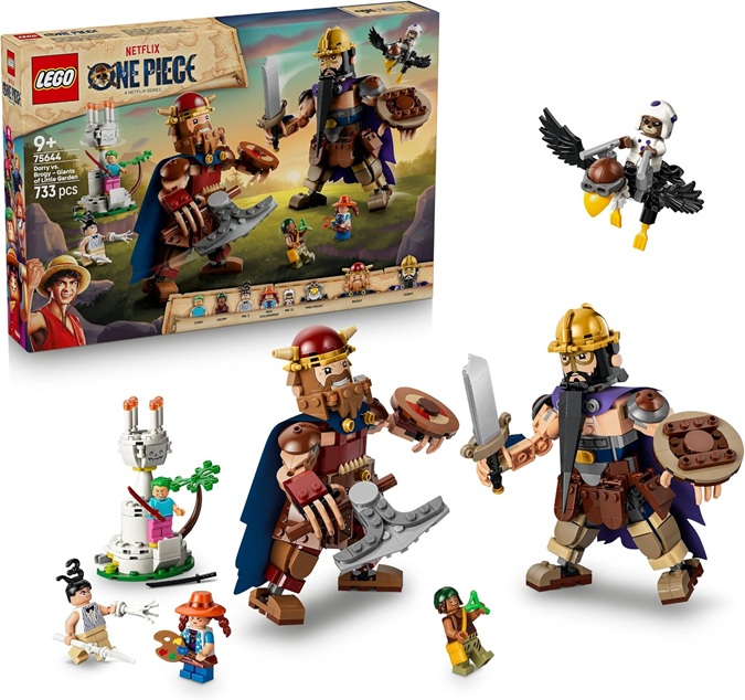 LEGO ONE PIECE Dori Contro Brogi – Giganti di Little Garden – Giocattolo Interattivo con 2 Action Figure e 5 Minifigure