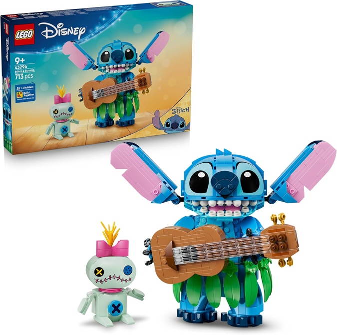 LEGO | Disney Stitch e Scrump Giocattolo – 2 Action Figure con Accessori tra cui un Ukulele