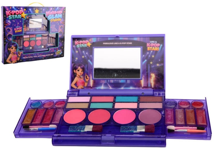 K-Pop Star Make Up Glam Palette Set Trucco per bambine in case richiudibile