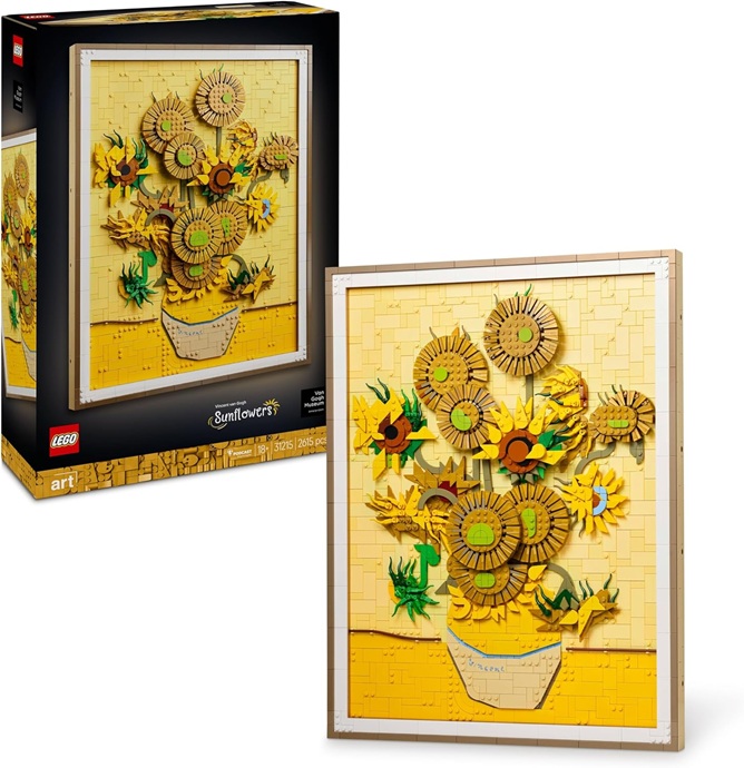 LEGO Art Vincent Van Gogh – Girasoli – Quadro Floreale 3D Costruibile con Petali Mobili – Set Fai da Te per Adulti – Decorazione Casa – Idea Regalo Creativa per Donna o Uomo Amanti dell’Arte – 31215