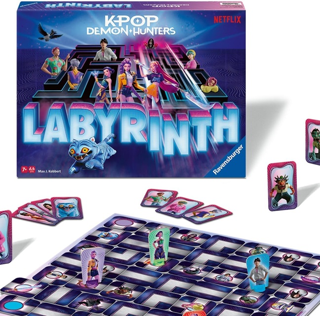 Ravensburger – Labyrinth K-Pop Demon Hunters, Gioco da tavolo 7+ anni