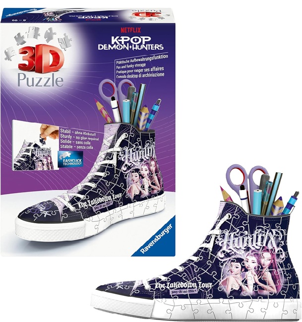 Ravensburger – Puzzle 3D K-Pop Demon Hunters Sneaker, 112 Pezzi, 8+ Anni