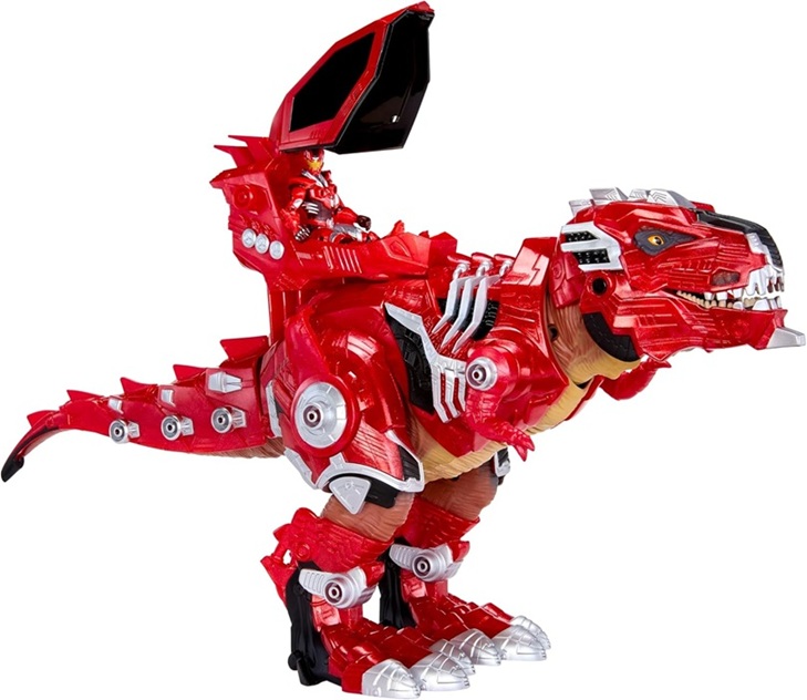 Armor-Up T-Rex dinosauro Ajax – Action figure, 7 pezzi di armatura rimovibili con azione “morso” attivata dalla coda, adatto a bambini dai 6 anni in su