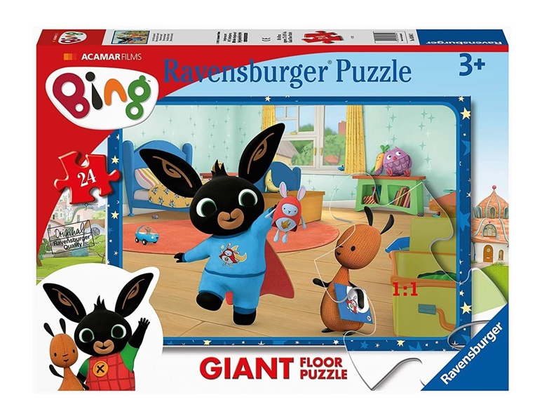 Ravensburger 030842 Bing, Puzzle 24 Pezzi Giant Pavimento, Puzzle per Bambini, Età Raccomandata 3+