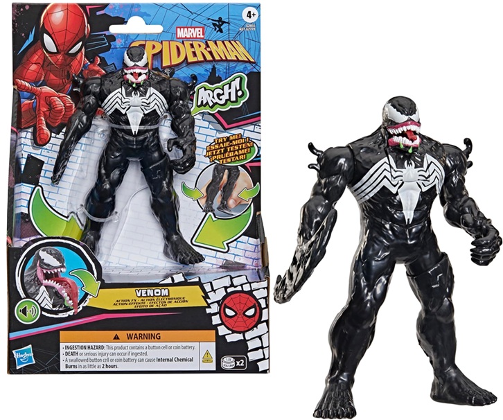 Hasbro Marvel Spider-Man, Venom Action FX, Action Figure Elettronica