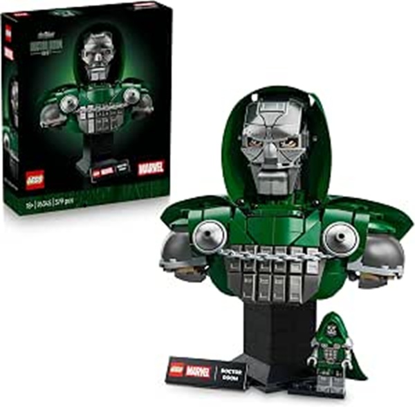 LEGO | Marvel Busto del Dottor Destino – Kit di Modellismo per Adulti da Esposizione con Minifigure da Collezione e Targhetta – Decorazione Camera da Letto Fai da Te – Regalo per Fan del Film – 76345