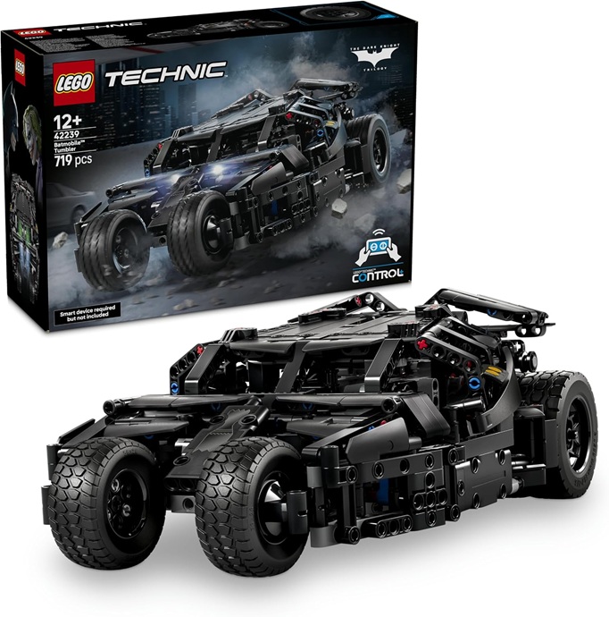 LEGO Technic Batmobile Tumbler – Macchina Telecomandata Giocattolo di Batman – Kit di Modellismo con Sterzo e Luci Funzionanti – Regalo di Compleanno per Bambini, Ragazzi e Fan DC da 12 Anni – 42239