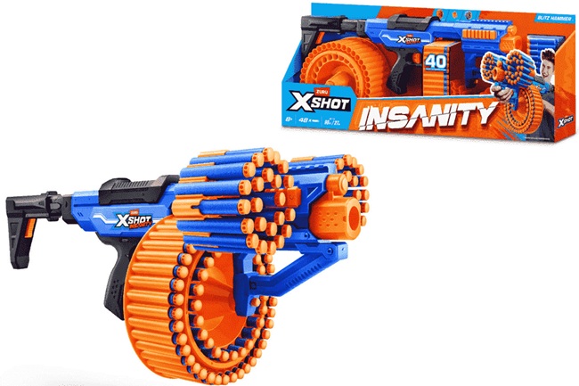 ZURU X-SHOT Insanity blitz hammer blaster in schiuma