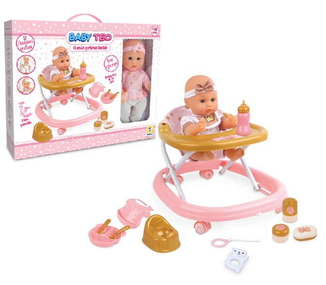 Baby Teo – Il mio Primo Bebe’ con Girello e tanti accessori