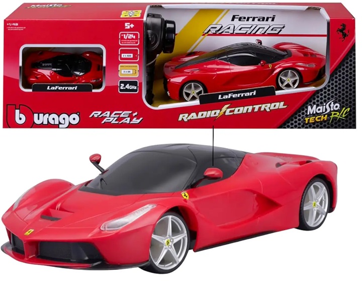 Bburago Ferrari “La Ferrari” 1:24 Maisto Tech, Bburago – Co-Pack Radiocomando LaFerrari 1:24 e Diecast 1:43 Collezione, Licenza Ufficiale Ferrari, Confezione Speciale, Età 5+