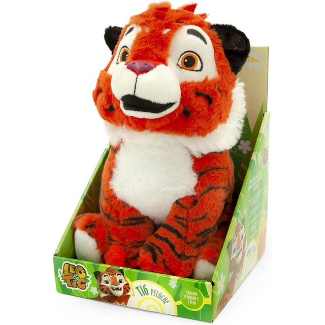 Peluche Leo & Tig 30 Cm con sigla e frasi (Parlante) Sogetto Tig
