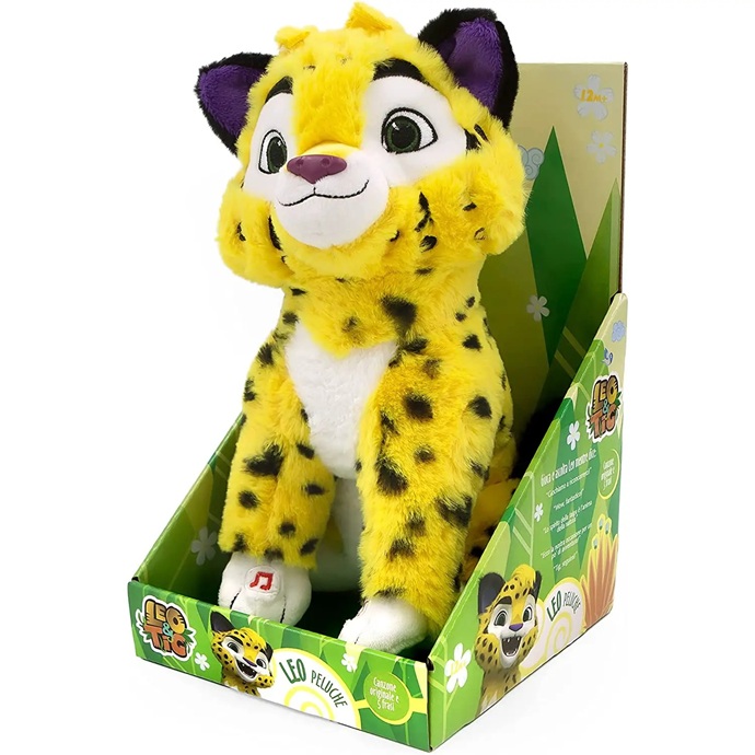 Peluche Leo & Tig 30 Cm con sigla e frasi (Parlante) Sogetto Leo