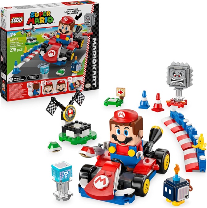 LEGO Super Mario – Mario Kart™ – LEGO® Mario™ interattivo e Kart standard (72043)