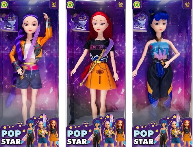 Bambola Pop Band 30 cm Snodata con Strumenti Musicali. La vendita si riferisce a 1 sola bambola